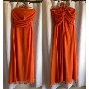 NWT Maxi dress w/ high neck and drape waist detail